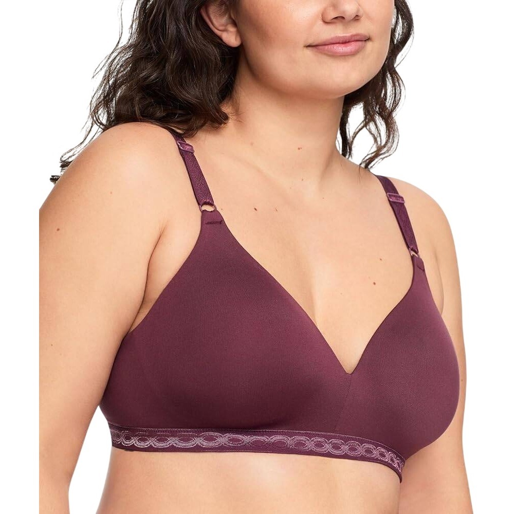 Warner's Women's Burgundy Simply Perfect Wireless Comfort Bra Size 40B